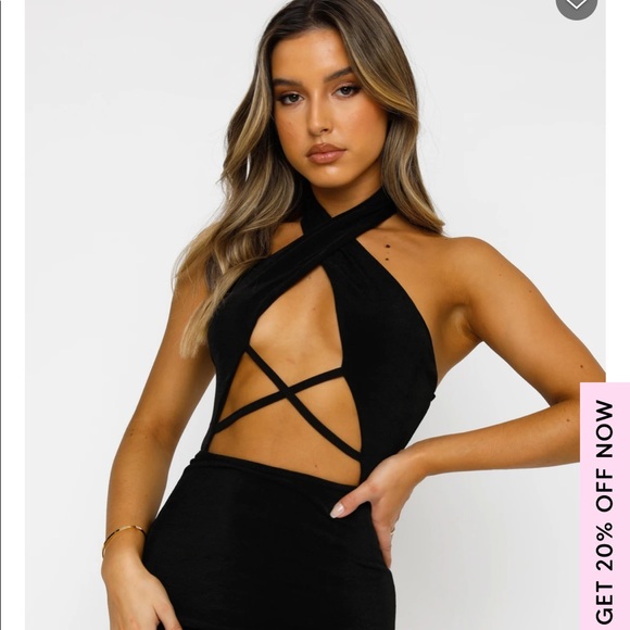 White fox “what a vision” mini dress size L black - Picture 4 of 4